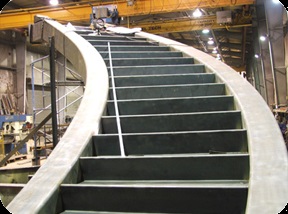 Çelik Döner Merdiven - Sac Yanaklı Merdiven